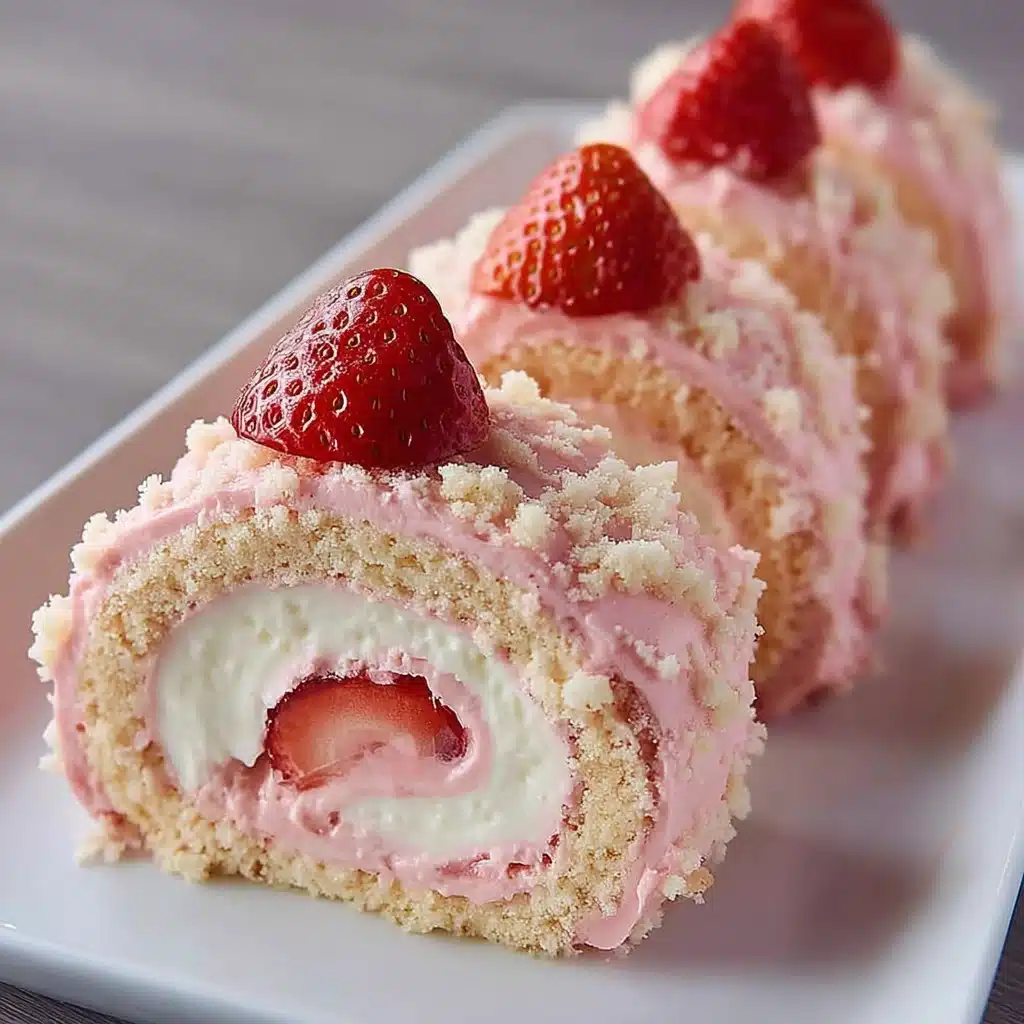 Strawberry Shortcake Cheesecake Rolls Recipe - Recipe Image