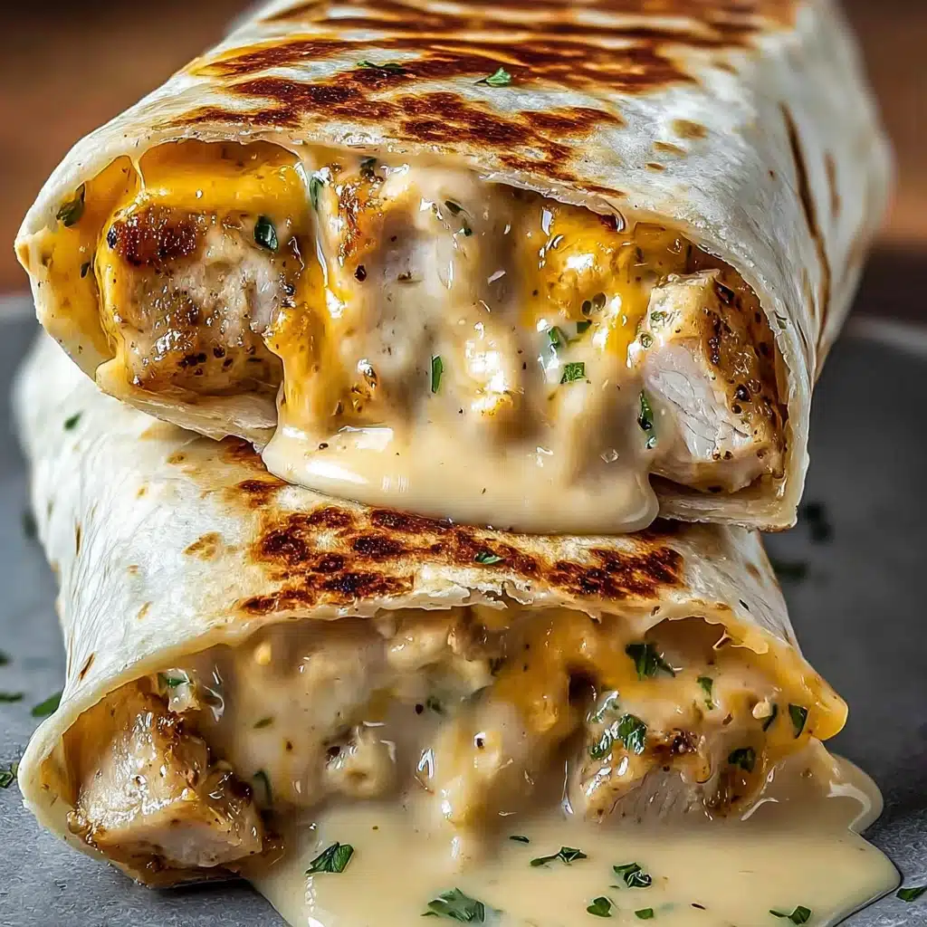 Cheesy Chicken Garlic Wraps Recipe - Recipe Image