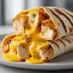 Cheesy Garlic Chicken Wraps Recipe