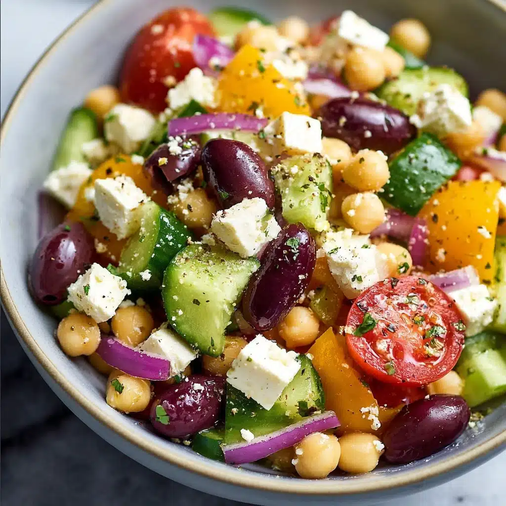 The Easiest Chickpea Greek Salad Recipe