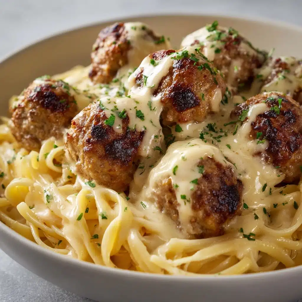 lls served over creamy Parmesan linguine Recipe - Recipe Image