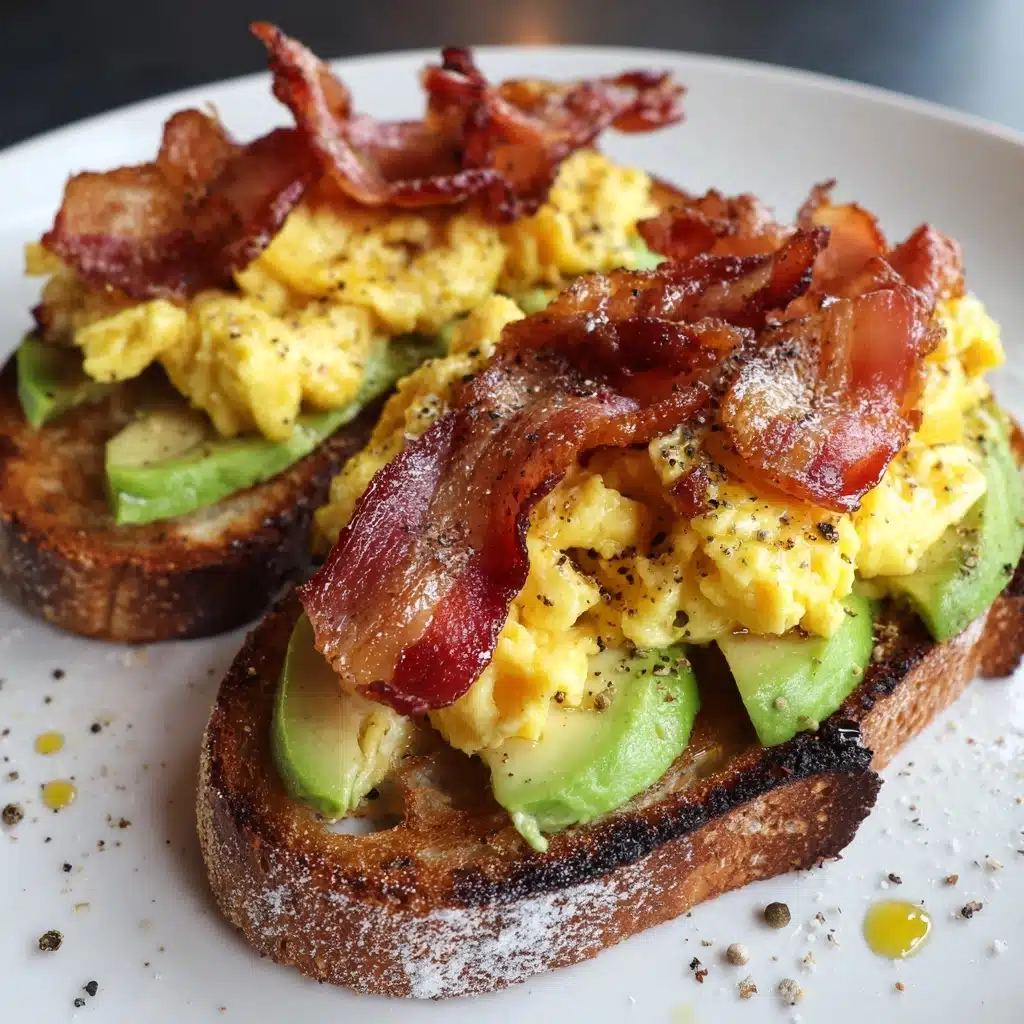 Bacon, Egg, and Avocado Toast Recipe - Recipe Image