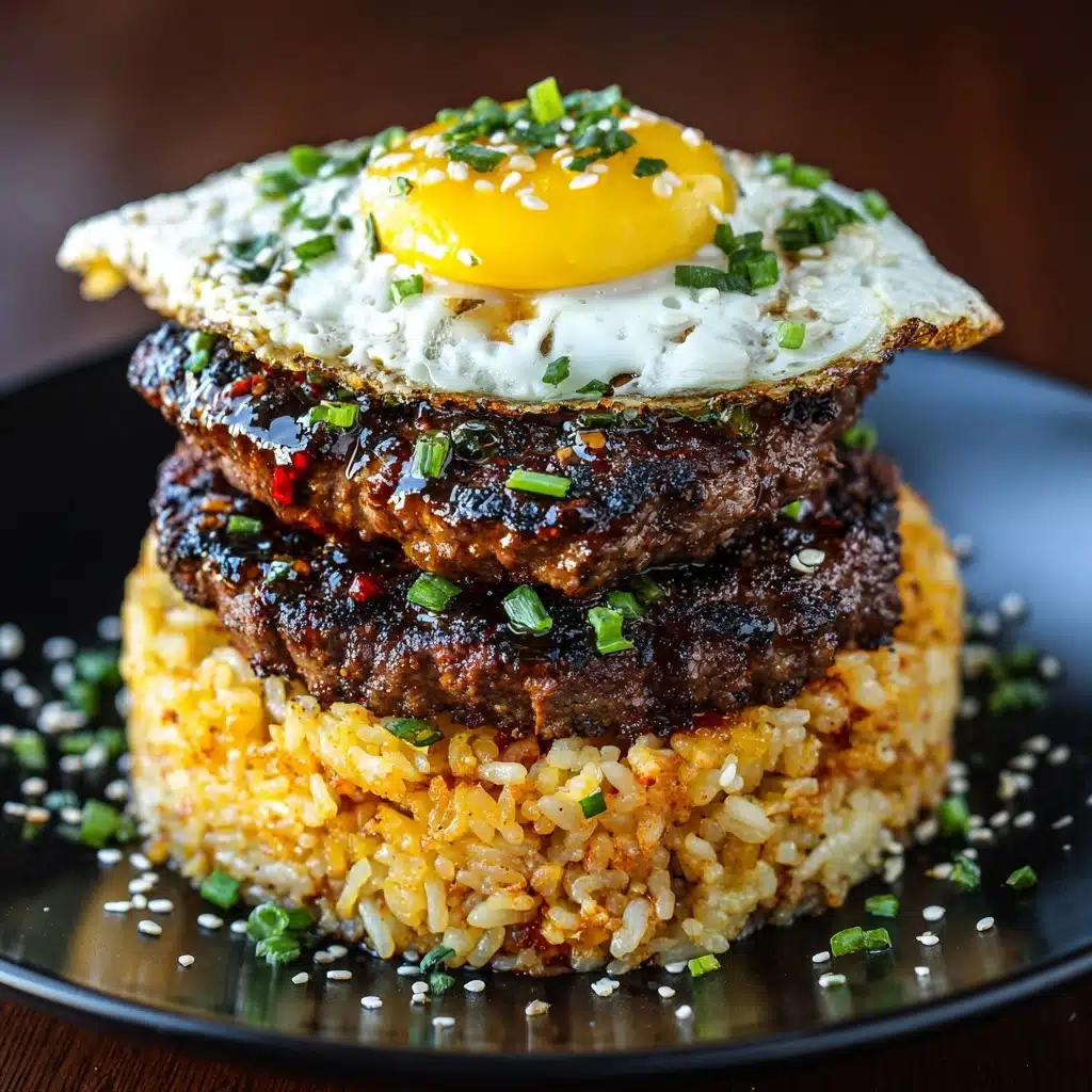Korean BBQ Beef Rice Stack Recipe