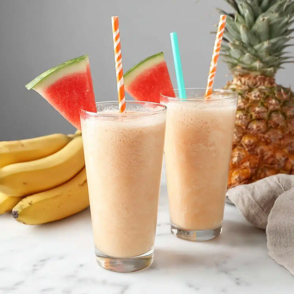Banana Watermelon Pineapple Smoothie Recipe - Recipe Image