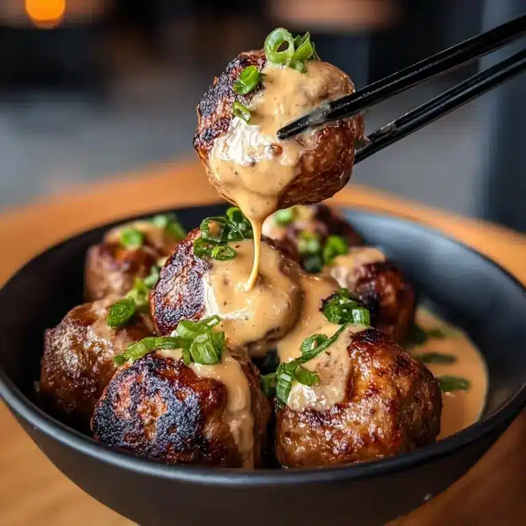 Korean BBQ Meatballs with Spicy Mayo Dip Recipe