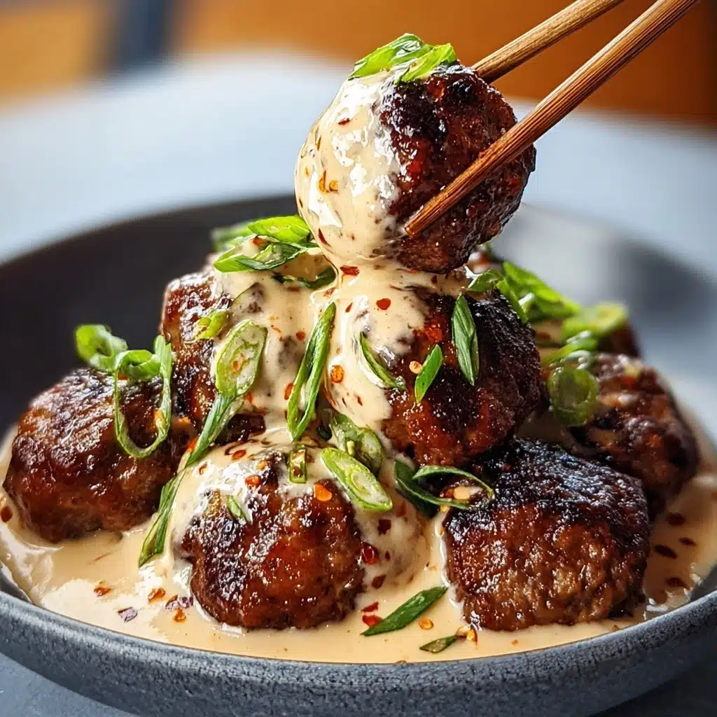 Korean BBQ Meatballs with Spicy Mayo Dip Recipe - Recipe Image