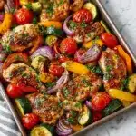 Balsamic Glazed Chicken and Veggies (Sheet Pan) Recipe