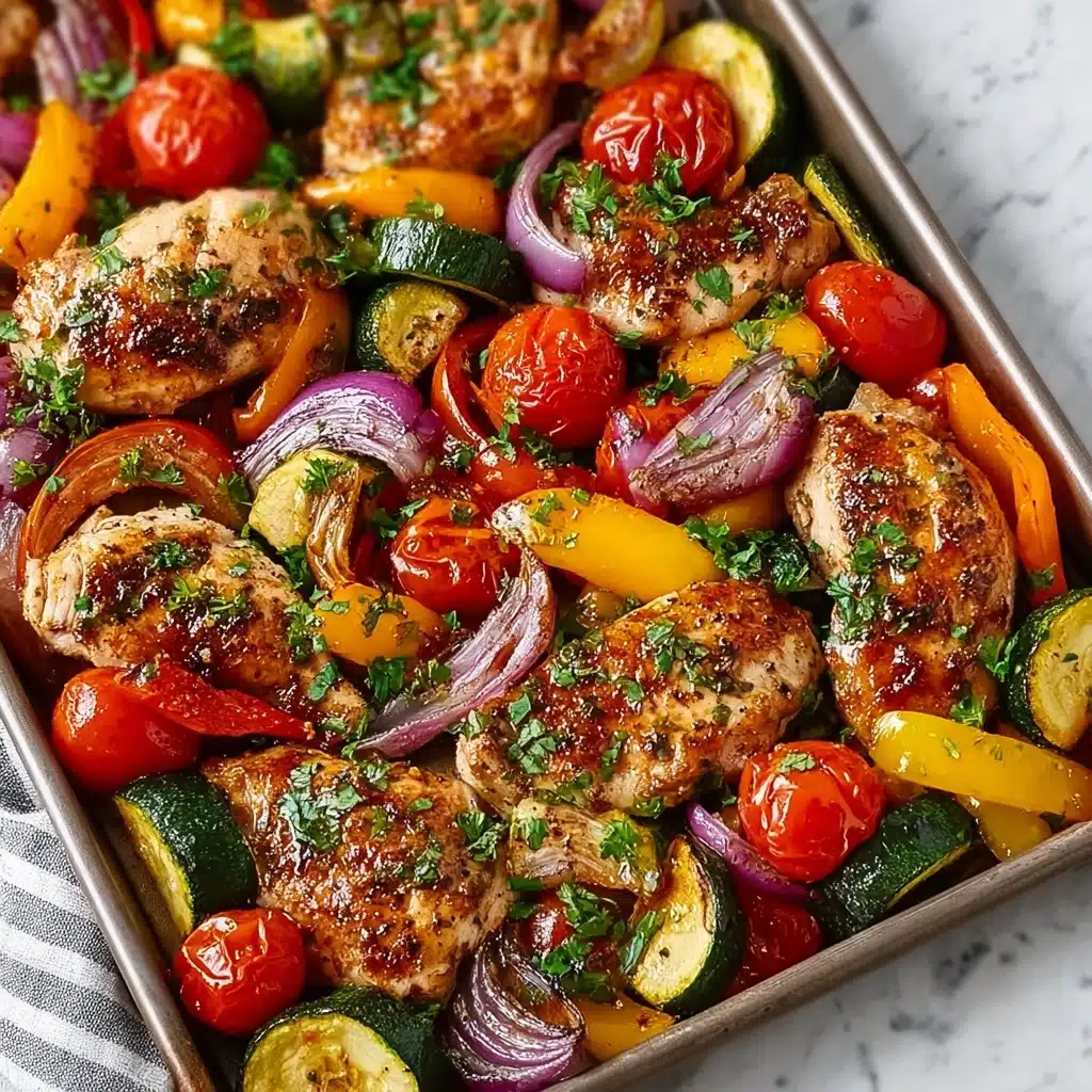 Balsamic Glazed Chicken and Veggies (Sheet Pan) Recipe