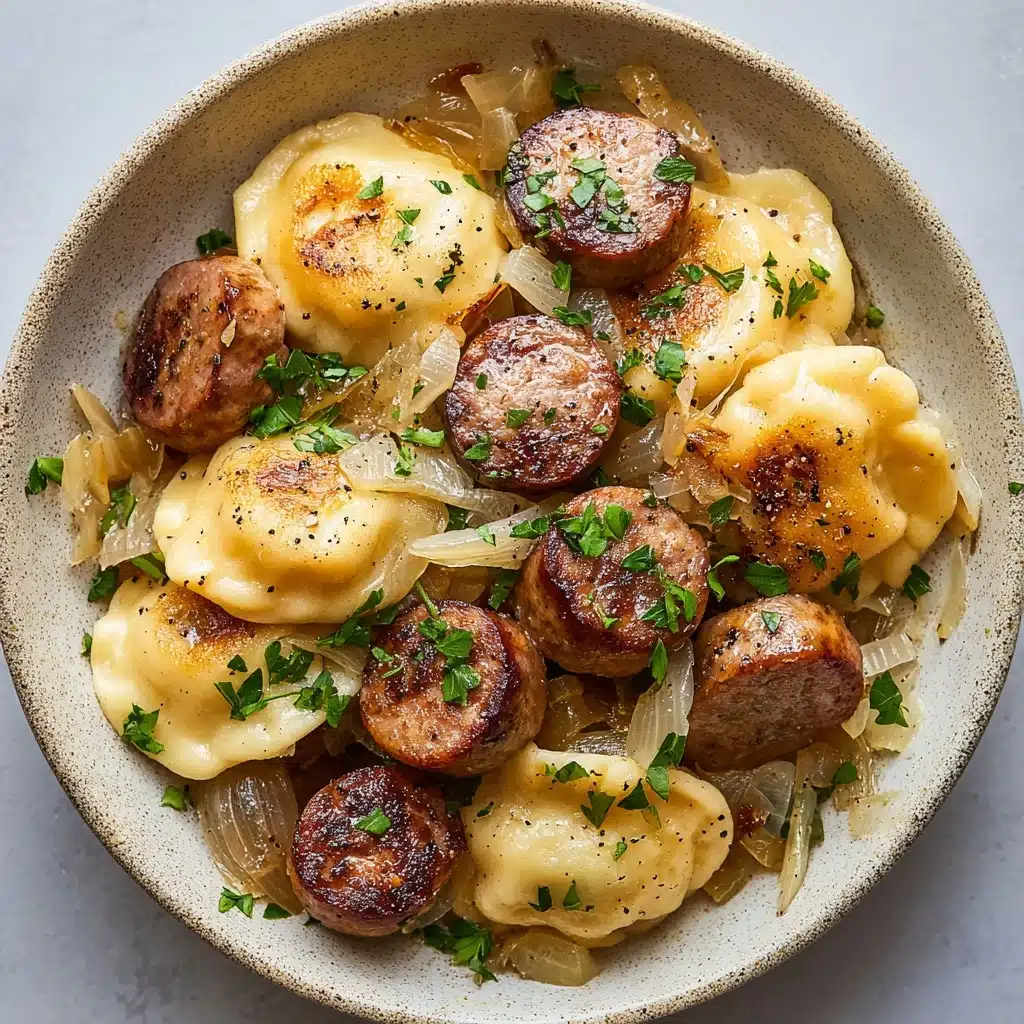 Classic Perogies and Sausage Skillet Recipe