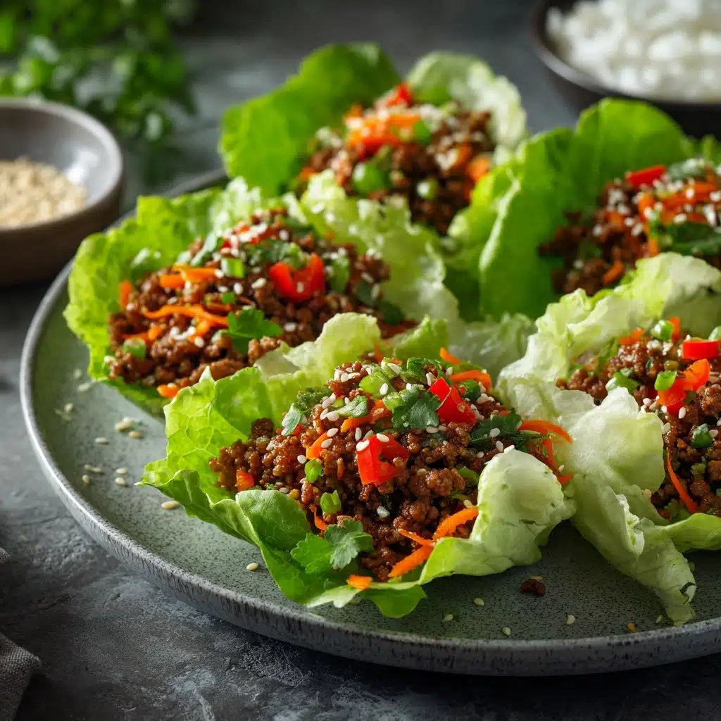 Asian Style Ground Beef Lettuce Wraps Recipe