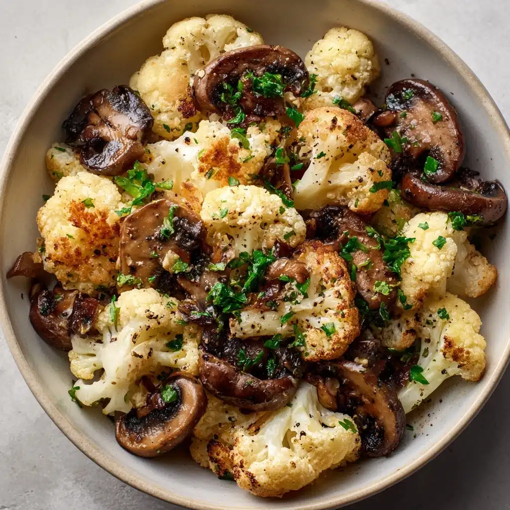 Garlic Cauliflower Mushroom Skillet: Quick & Delicious Dish Recipe - Recipe Image