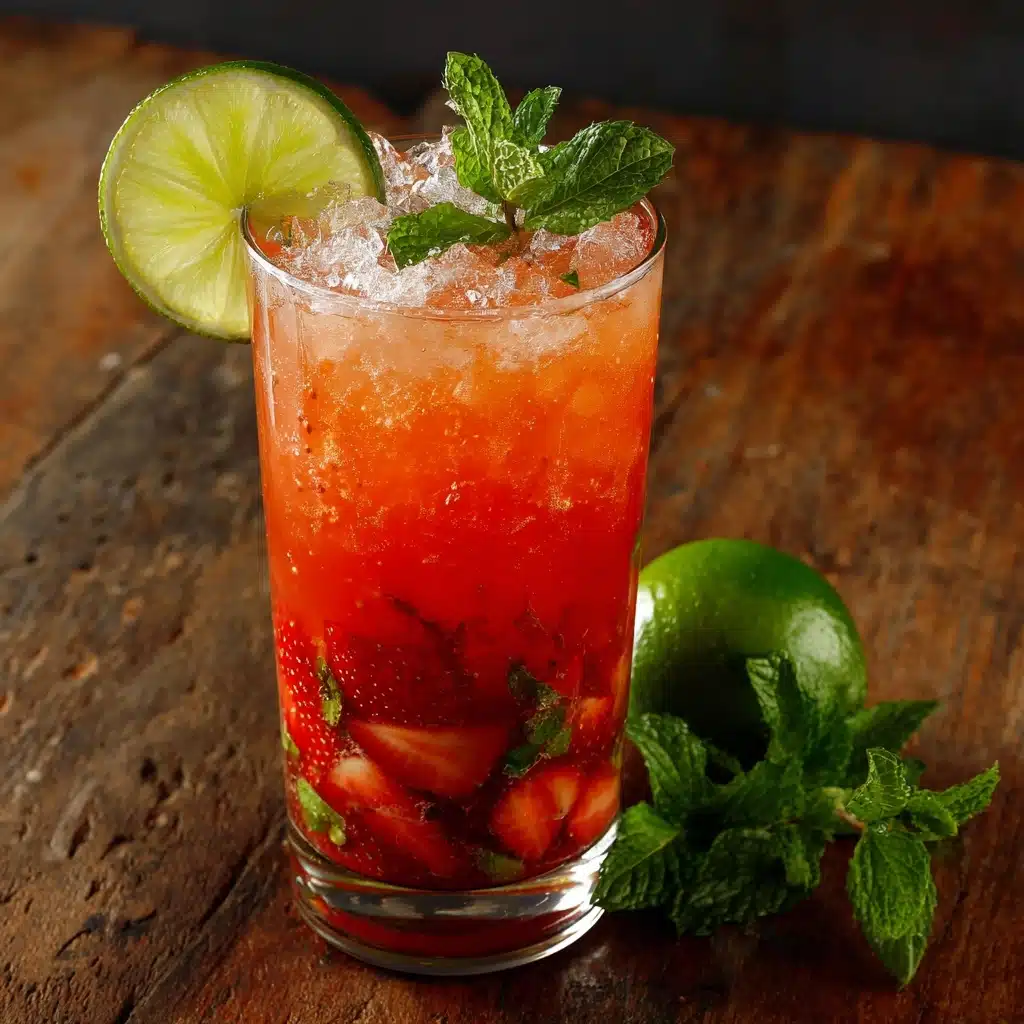 Strawberry Lime Mojito Mocktail Recipe - Recipe Image
