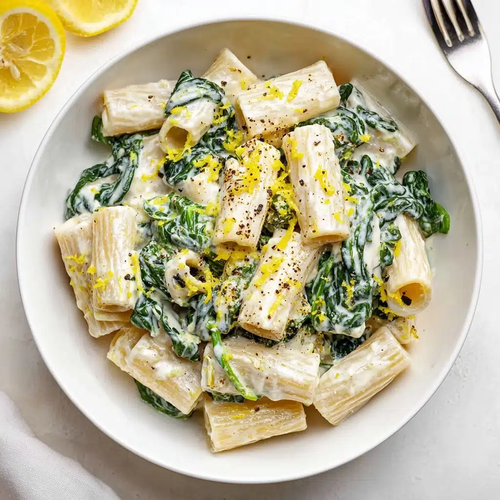 Easy Pasta Recipes:Lemon Spinach Pasta Recipe - Recipe Image