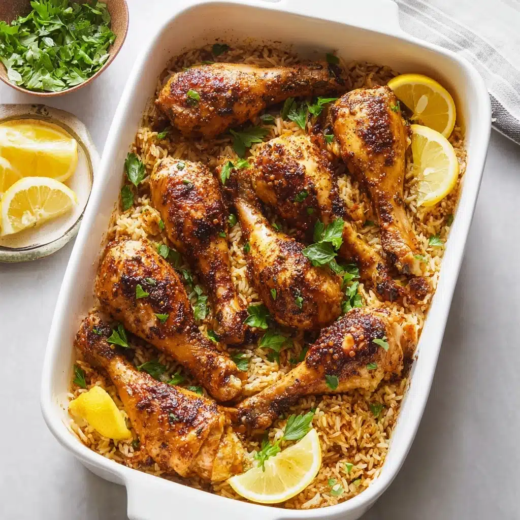 Baked Chicken Legs and Rice Recipe
