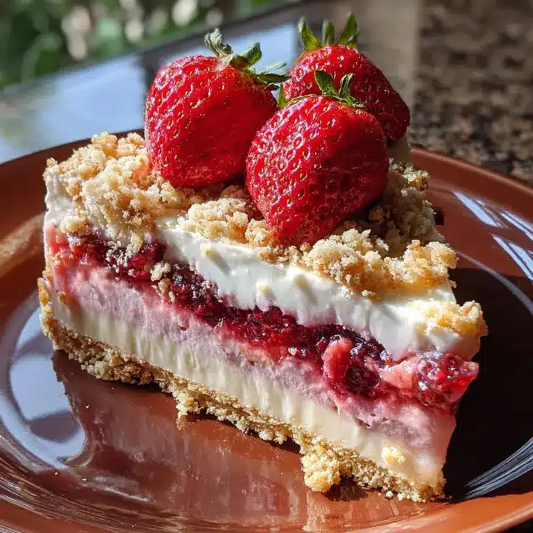 Berrylicious Strawberry Crunch Cheese Cake Recipe