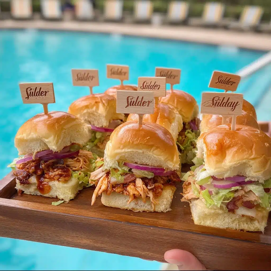 Bacon Ranch BBQ Chicken Sliders Recipe - Recipe Image