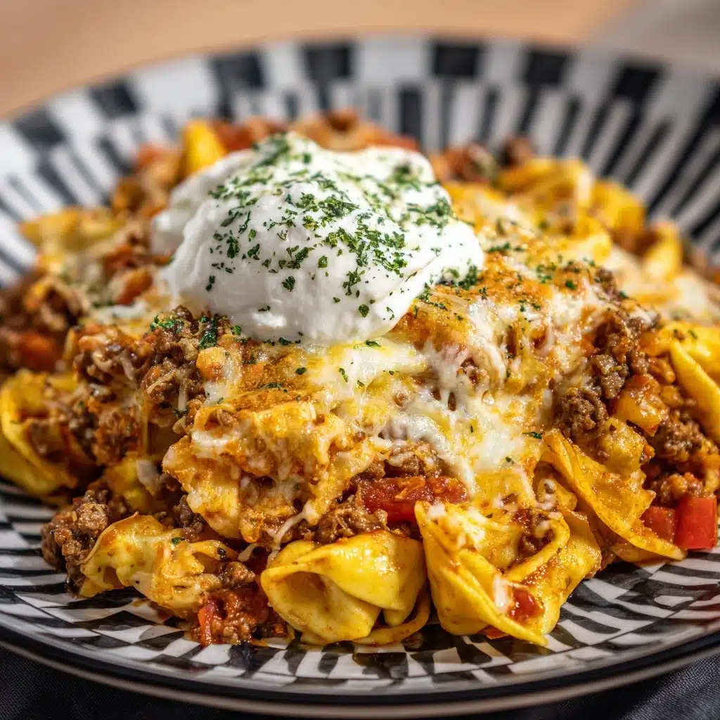 Cheesy Beef Enchilada Tortellini Recipe - Recipe Image