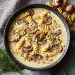 Creamy Mushroom Pasta Soup Recipe