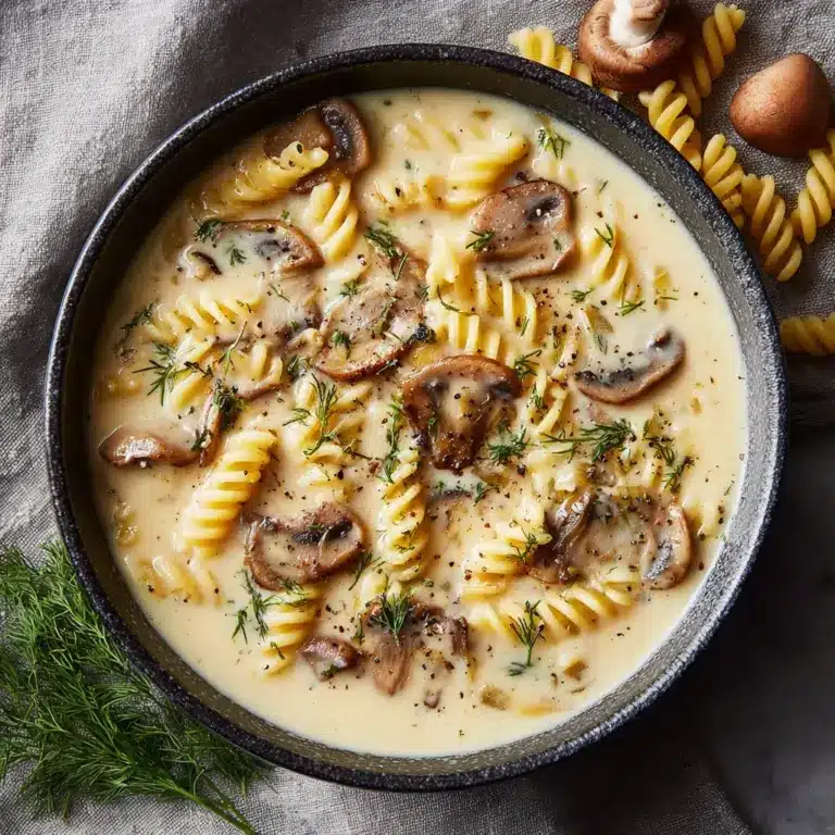 Creamy Mushroom Pasta Soup Recipe