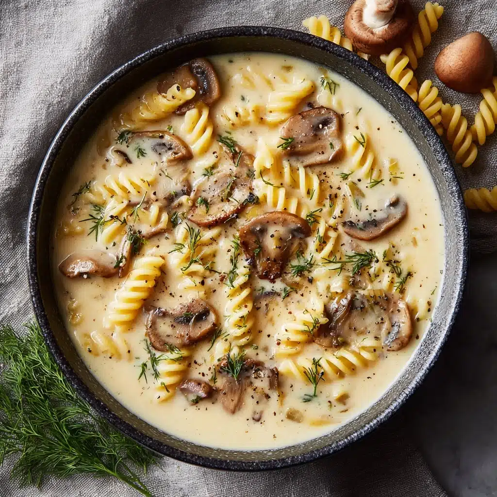 Creamy Mushroom Pasta Soup Recipe