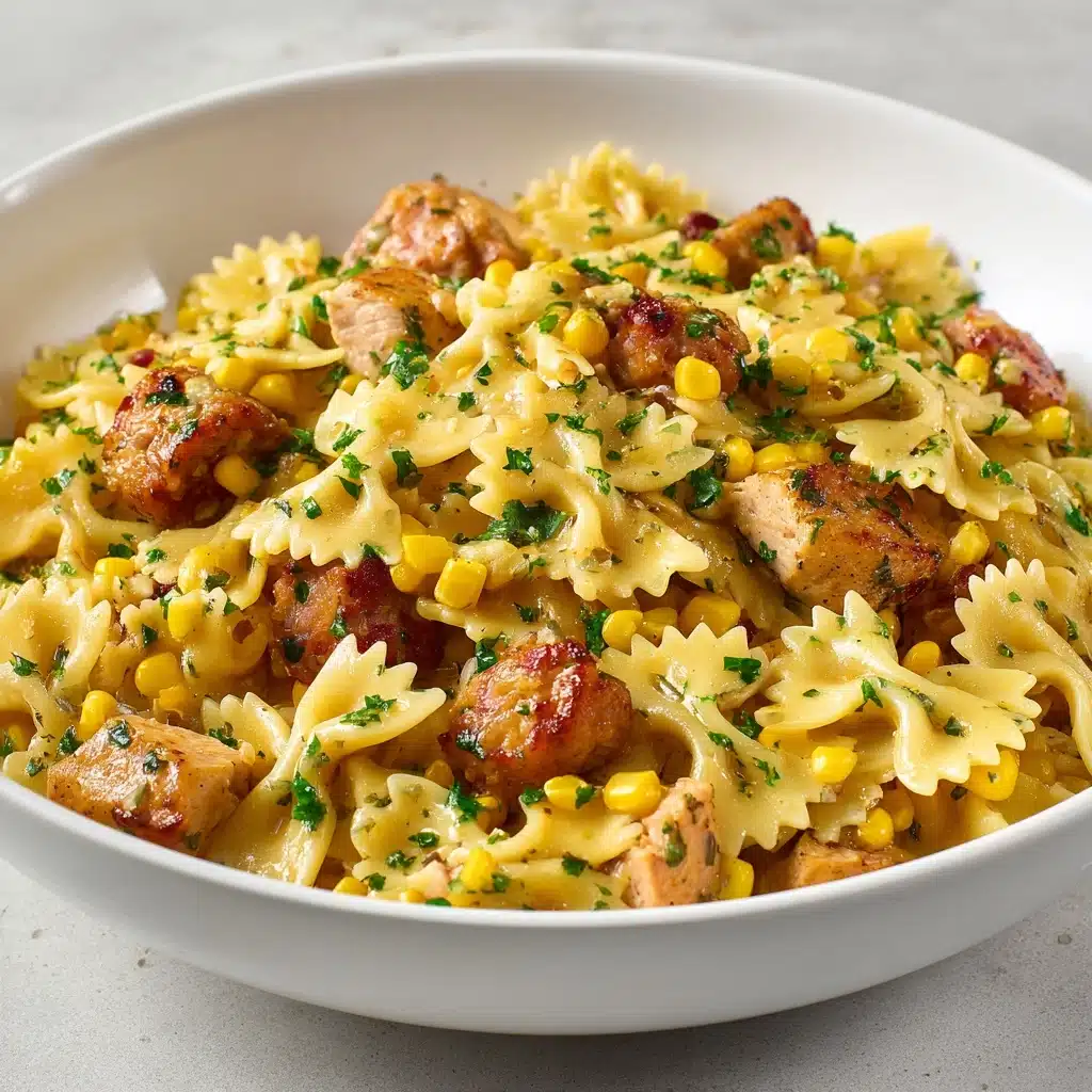 Creamy Chicken and Corn Pasta Recipe - Recipe Image