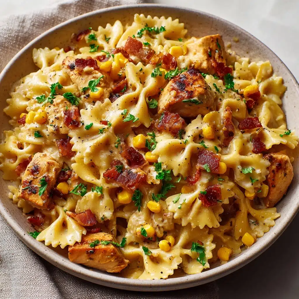 Creamy Chicken and Corn Pasta Recipe - Recipe Image