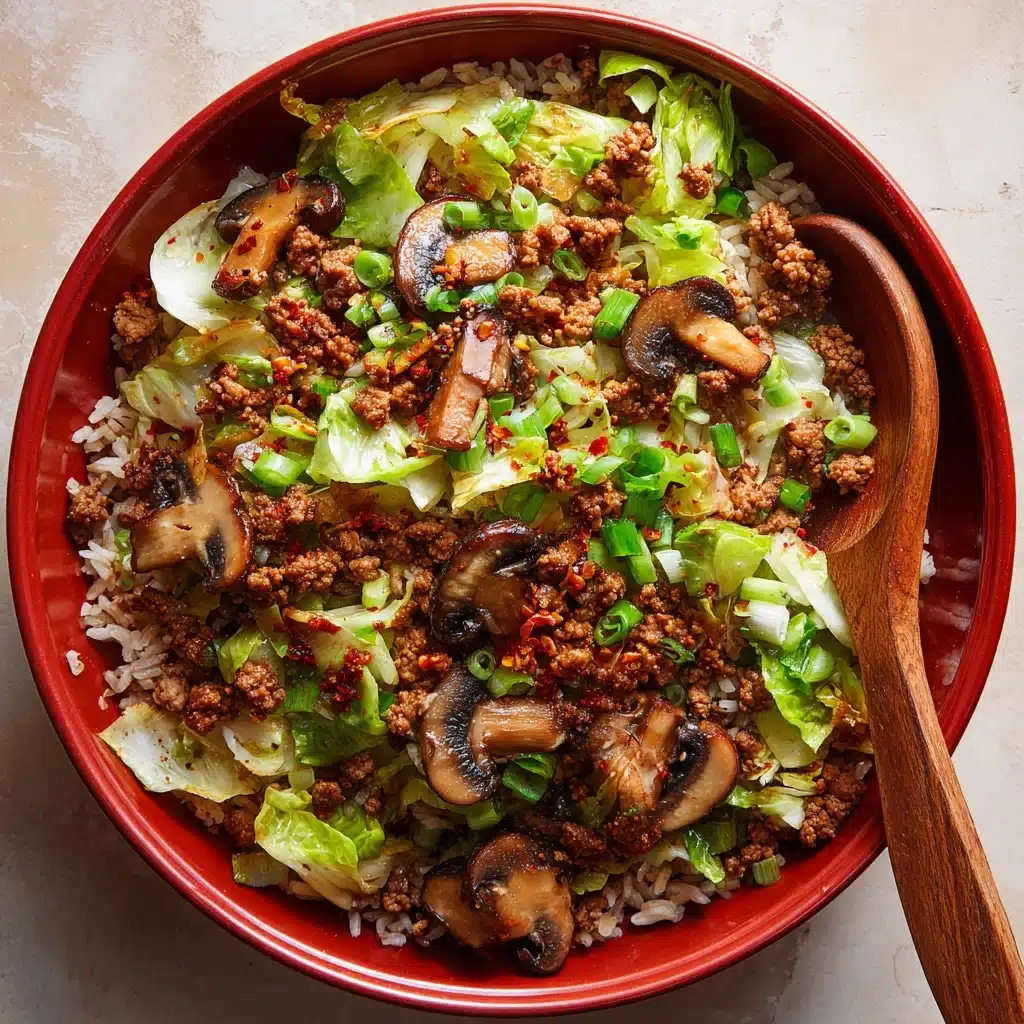 Chinese ground beef and cabbage stir fry recipe - Recipe Image