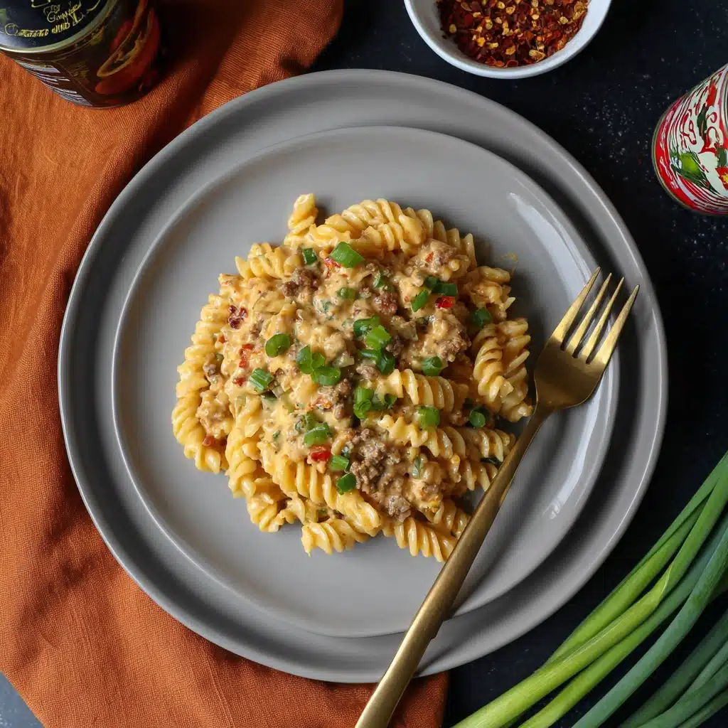 Creamy Rotel Pasta with Ground Beef Recipe - Recipe Image