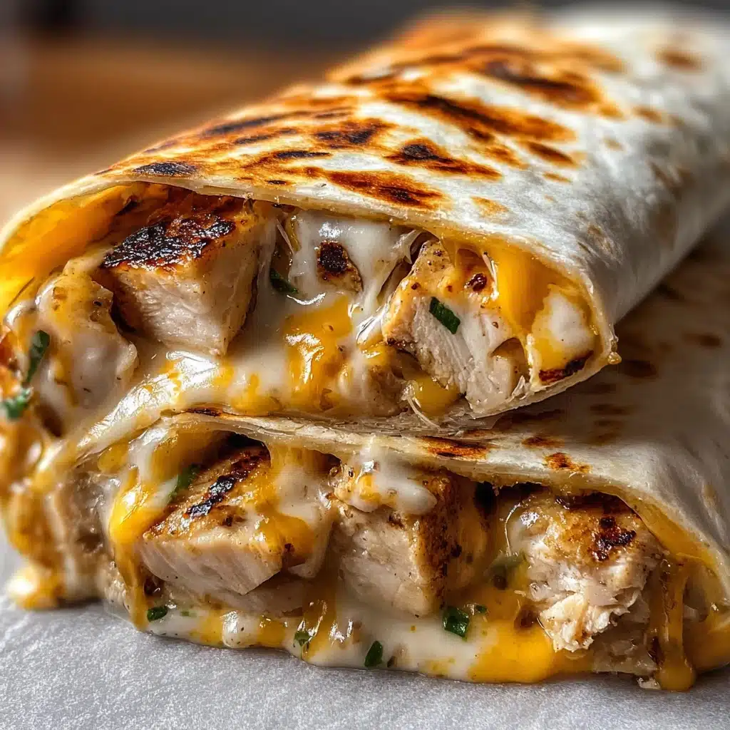 Cheesy Chicken Garlic Wraps Recipe - Recipe Image