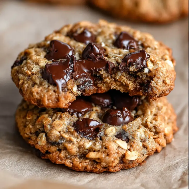 Flourless Peanut Butter Oatmeal Chocolate Chip Cookies Recipe