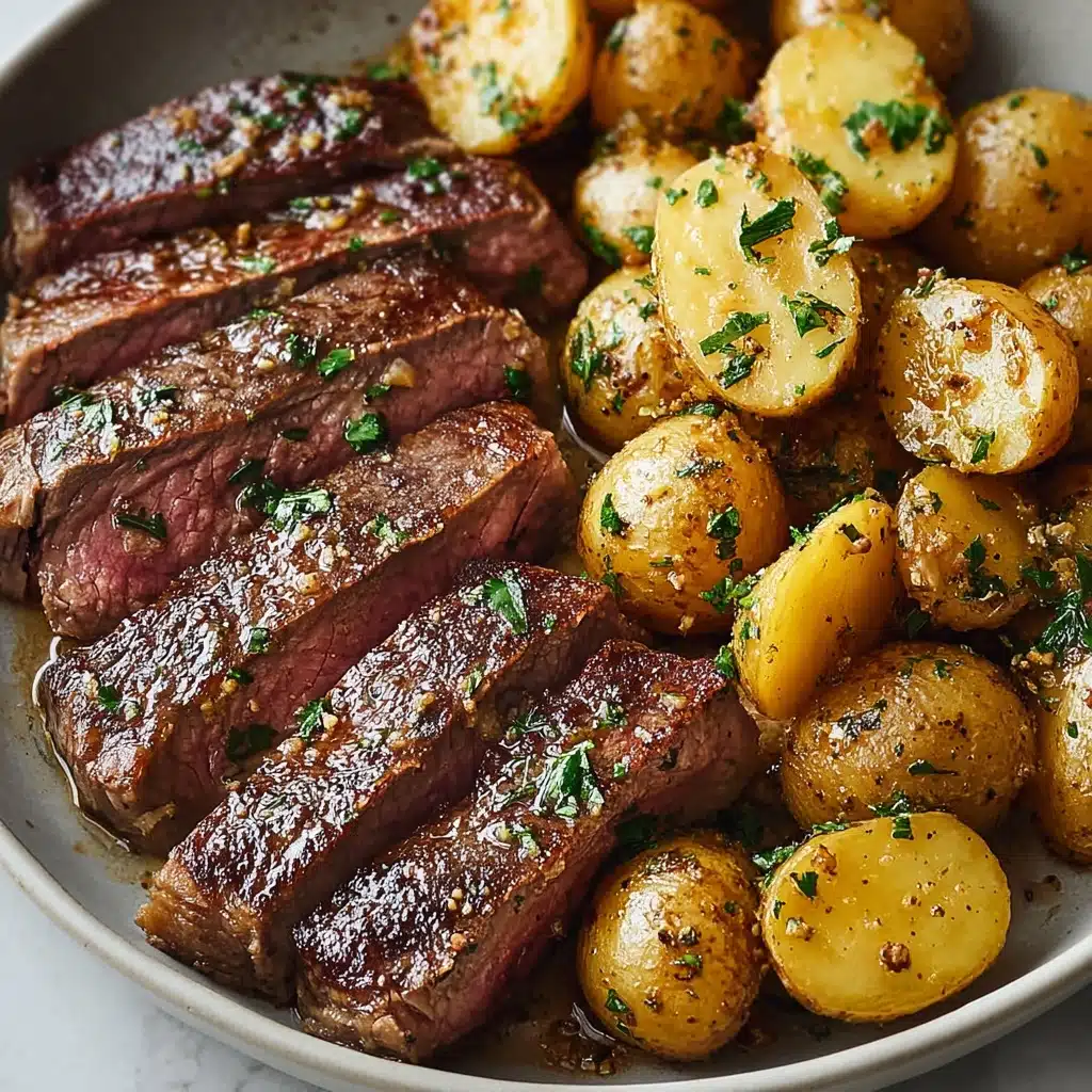 Garlic Butter Steak and Potatoes Recipe - Recipe Image