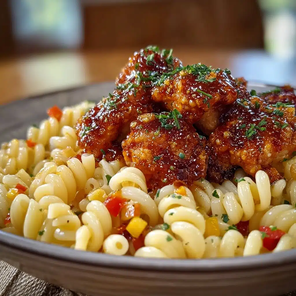 Spicy Honey Pepper Chicken with Mac and Cheese Recipe - Recipe Image