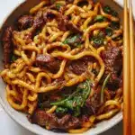 Simple Black Pepper Beef Udon Recipe