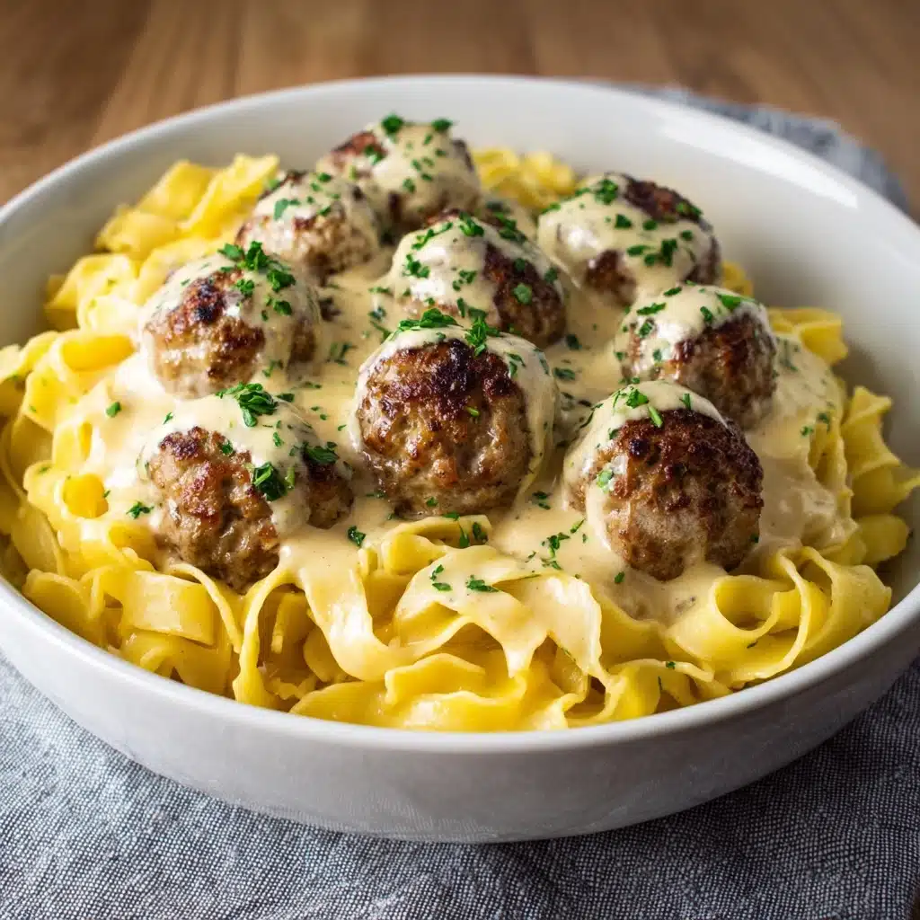 lls served over creamy Parmesan linguine Recipe - Recipe Image