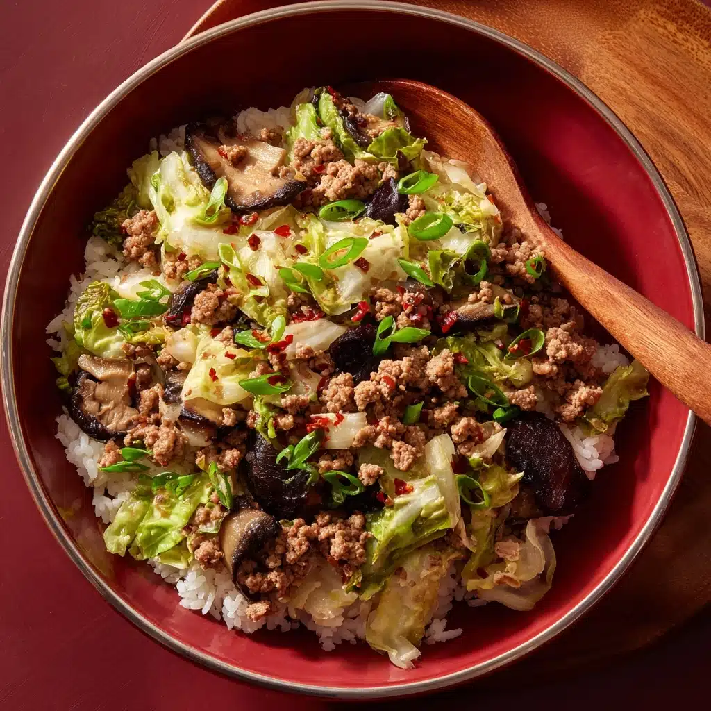 Chinese ground beef and cabbage stir fry recipe