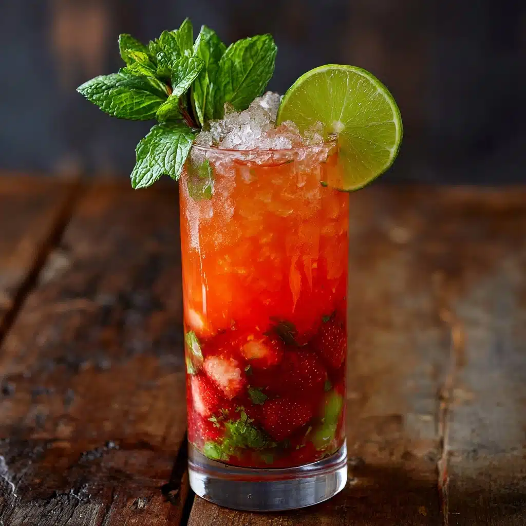 Strawberry Lime Mojito Mocktail Recipe - Recipe Image