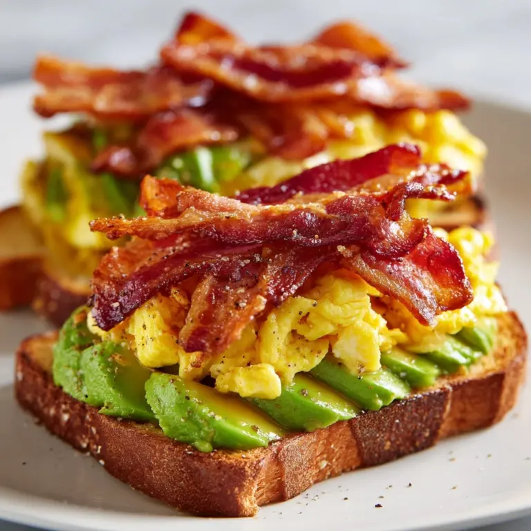 Bacon, Egg, and Avocado Toast Recipe