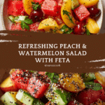 Summer Peach Watermelon Salad Recipe