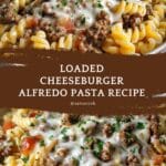Loaded Cheeseburger Alfredo Pasta Recipe