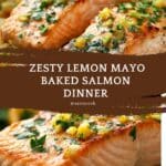 Baked Salmon with Lemon Mayo Glaze Recipe