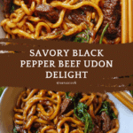 Simple Black Pepper Beef Udon Recipe