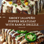 Smoky Jalapeño Popper Meatloaf with Creamy Ranch Drizzle Recipe