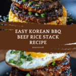 Korean BBQ Beef Rice Stack Recipe
