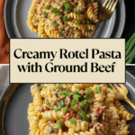 Creamy Rotel Pasta with Ground Beef Recipe
