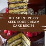 Poppy Seed Sour Cream Cake with Custard Cream Recipe