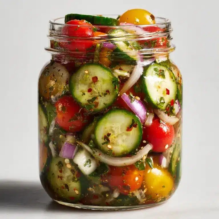 Marinated Cucumbers, Onions, and Tomatoes Recipe