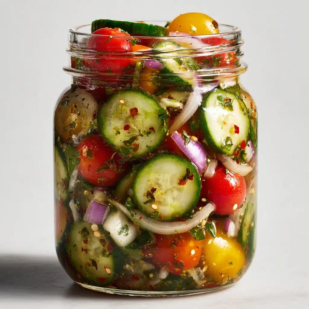 Marinated Cucumbers, Onions, and Tomatoes Recipe