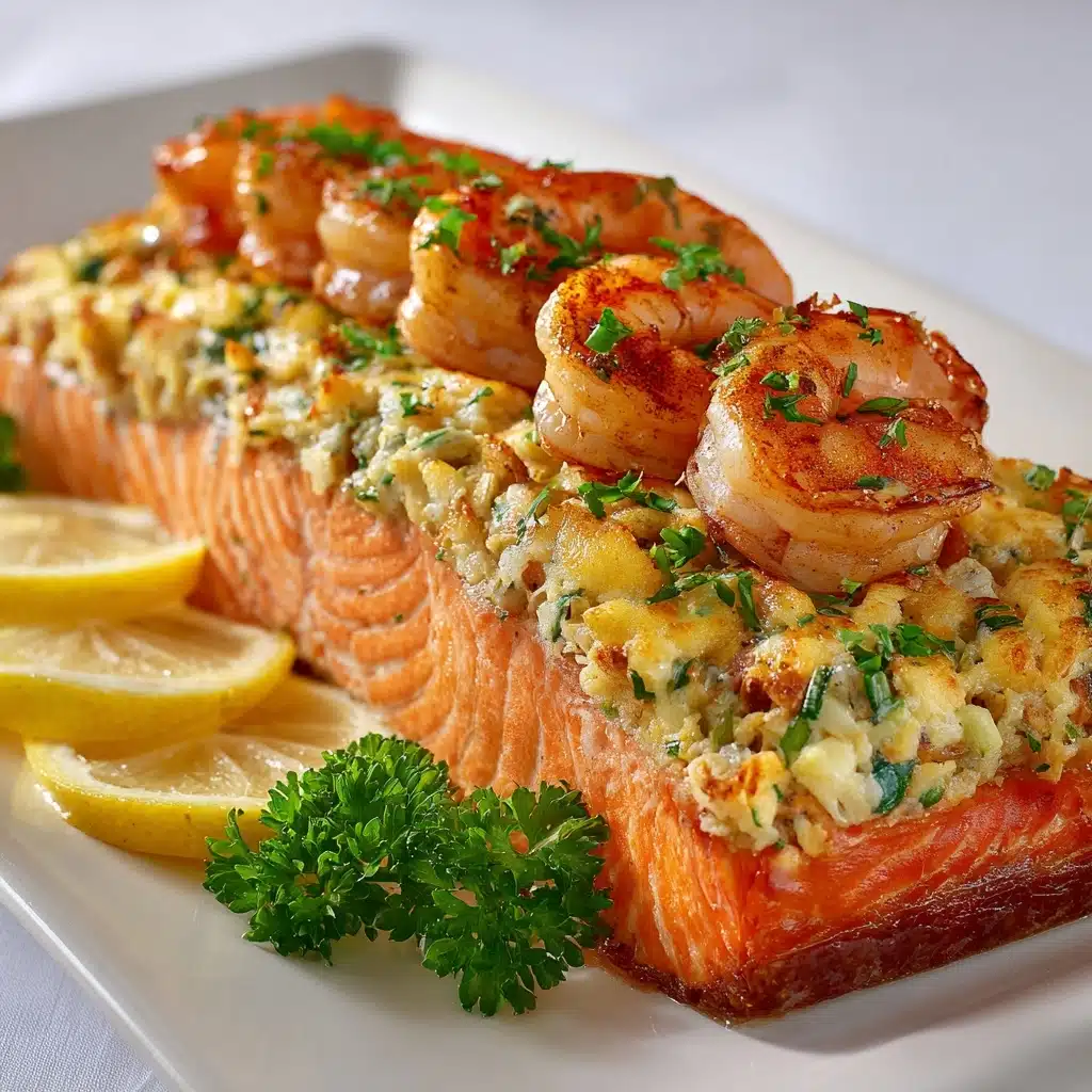 Crab and Shrimp Stuffed Salmon Recipe - Recipe Image