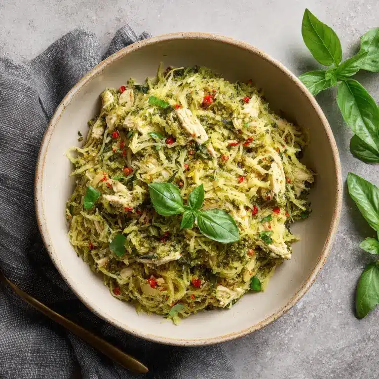Chicken Pesto Spaghetti Squash Recipe