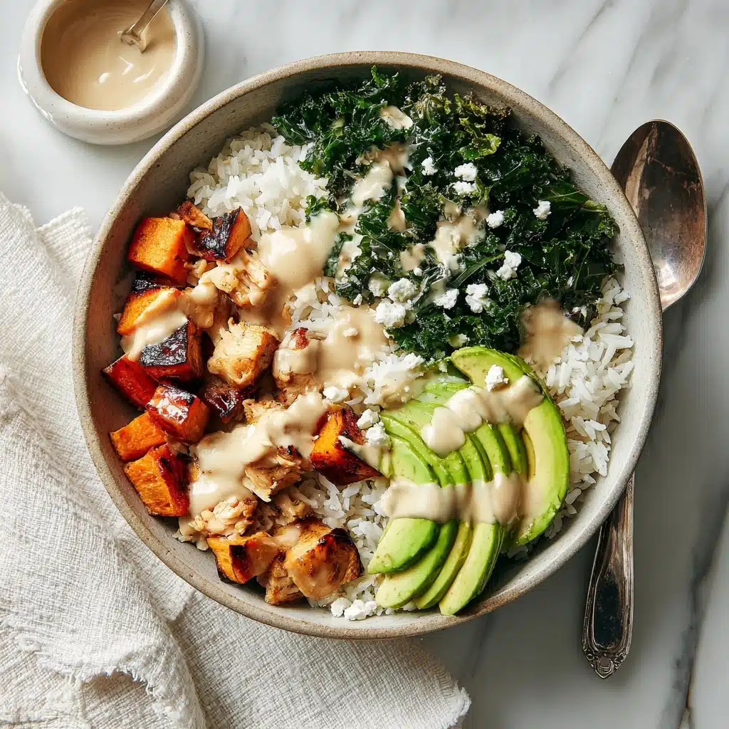 Roasted Chicken, Sweet Potato, and Kale Bowls Recipe - Recipe Image